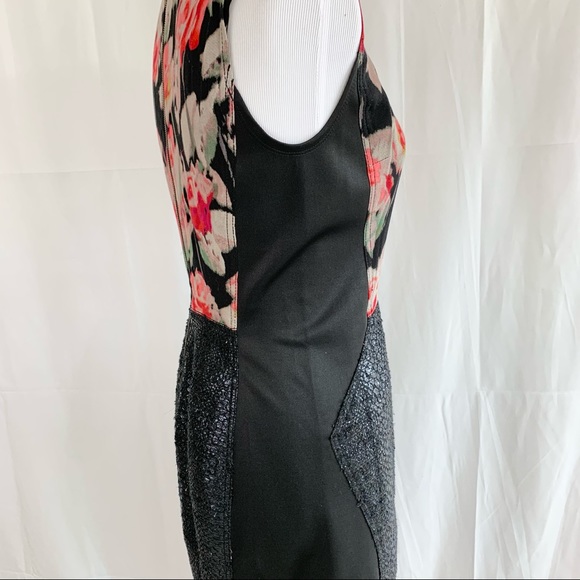 NWT! Rachel Roy Black Floral Sheath Dress - Picture 5 of 8